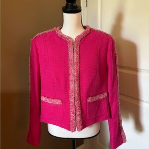 Ballroom Jacket CAbi Vibrant Pink Tweed Blazer